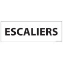 Signalisation d'information "ESCALIERS" - 210 x 75 mm fond blanc
