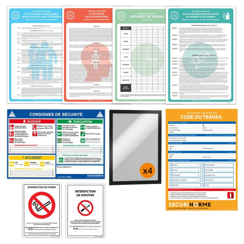 Affichages obligatoires - Kit complet PME - Jusqu'à 10 salariés