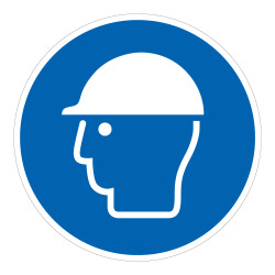 Panneau EPI Port du casque obligatoire M014 - ISO 7010