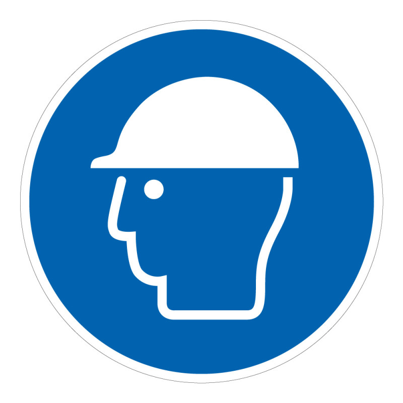 Panneau EPI Port du casque obligatoire M014 - ISO 7010