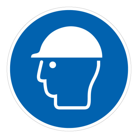 Panneau EPI Port du casque obligatoire M014 - ISO 7010
