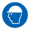 Panneau EPI Port du casque obligatoire M014 - ISO 7010