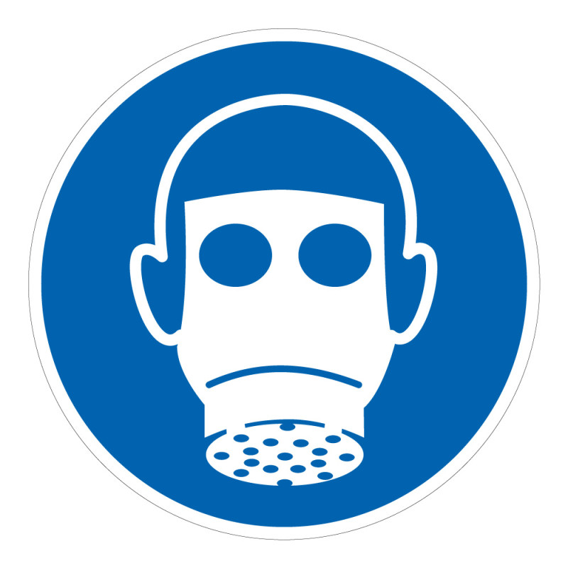 Panneau EPI Protection respiratoire obligatoire M017- ISO 7010