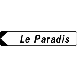 Panneau signalétique - Flèche personnalisée - 400x200 mm - Aluminium