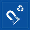 Panneau Tri Sélectif - Recyclage acier magnétique - PI PF 064 - ISO 7001