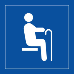 Pictogramme d'information - Siège prioritaire pour personnes âgées - ISO 7001 - Gravoply