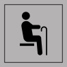 Pictogramme d'information - Siège prioritaire pour personnes âgées - ISO 7001 - Gravoply