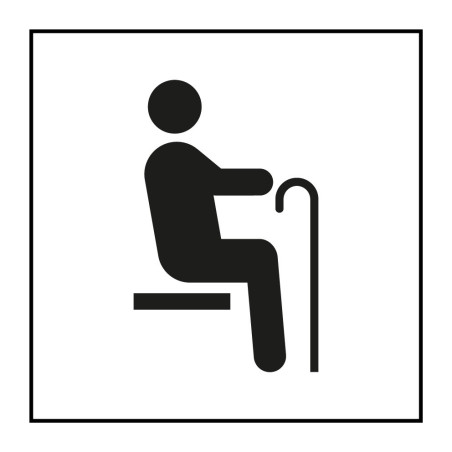 Pictogramme d'information - Siège prioritaire pour personnes âgées - ISO 7001 - Gravoply