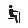Pictogramme d'information - Siège prioritaire pour personnes âgées - ISO 7001 - Gravoply