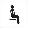 Panneau d'information - Siège prioritaire aux personnes souffrant de troubles graves - Code ISO 7001 - Gravoply