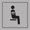 Panneau d'information - Siège prioritaire aux personnes souffrant de troubles graves - Code ISO 7001 - Gravoply