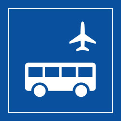 Panneau d'information - Autobus d'aéroport - Code ISO 7001 - Gravoply