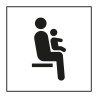 Panneau d'information - Siège prioritaire pour personnes avec enfant en bas âge - ISO 7001