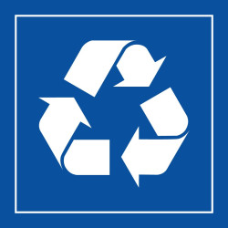 Panneau Tri Sélectif - Poubelle ou Container de Recyclage - ISO 7001 - Gravoply