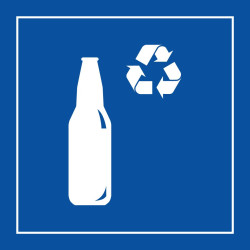 Panneau Tri Sélectif - Recyclage verre - ISO 7001 - Gravoply