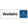 Panneau Signalétique - Vestiaires avec Pictogramme Cintre - PVC ou Metallex