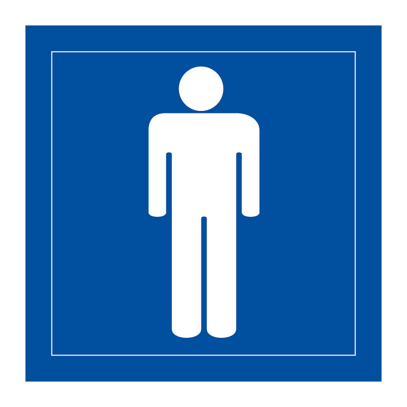Panneau WC homme - Signalétique Toilettes - Universel