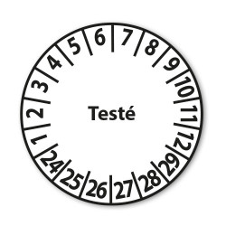 Pastilles Calendrier - Testé - 25 mm