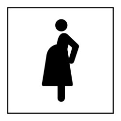 Pictogramme d'information - Accès prioritaire aux femmes enceintes - ISO 7001 - Gravoply