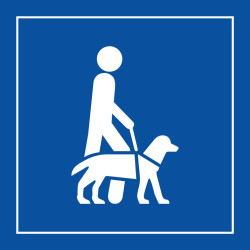 Pictogramme d'information - Accessibilité, chien guide ou d'assistance - ISO 7001