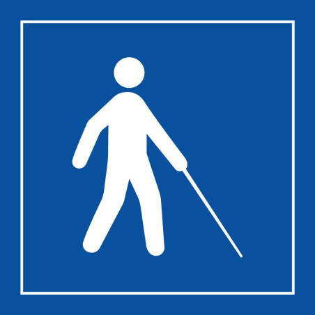 Pictogramme d'information - Accessibilité malvoyant ou aveugle - ISO 7001 - Gravoply