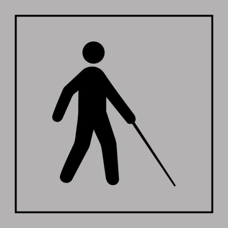 Pictogramme d'information - Accessibilité malvoyant ou aveugle - ISO 7001 - Gravoply