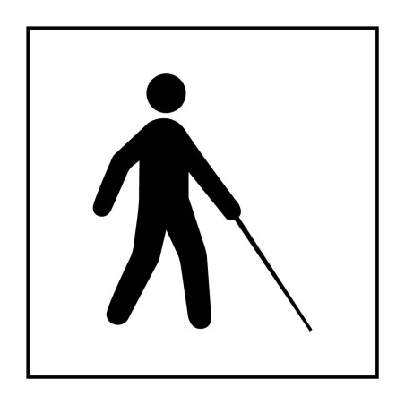 Pictogramme d'information - Accessibilité malvoyant ou aveugle - ISO 7001 - Gravoply