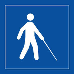 Pictogramme d'information - Accessibilité, malvoyant ou aveugle - ISO 7001