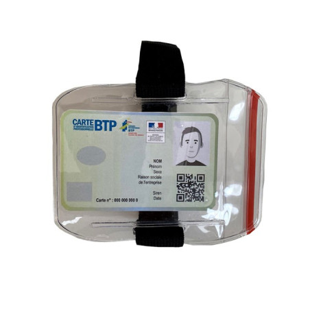 Brassard porte badge ajustable