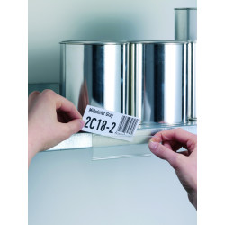 Adhésif - Porte-étiquettes transparent auto-adhésif - Plastique - Lot de 5