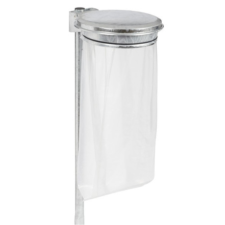 Poteau Flux - Demi Flux à Sceller pour Poubelle Trapi - 50x50x1300mm - Acier Anticorrosion