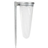 Poteau Flux - Demi Flux à Sceller pour Poubelle Trapi - 50x50x1300mm - Acier Anticorrosion