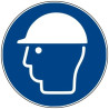 Rouleau Mini Pictogramme d'obligation "Casque de protection" ISO EN 7010 visu