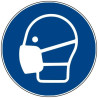 Rouleau Mini Pictogramme d'obligation "Masque respiratoire"