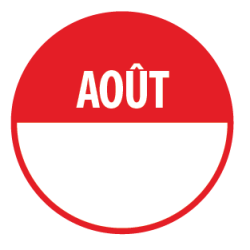 Pastilles - Inventaire Aout - 40 mm - Rouleau de 500