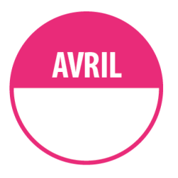 Pastilles - Avril avec zone d'écriture - 40 mm