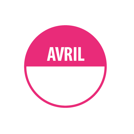 Pastilles - Avril avec zone d'écriture - 40 mm