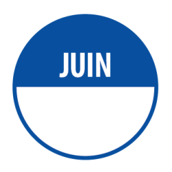 Pastilles - Inventaire Juin - 40 mm - Rouleau de 500