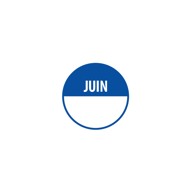 Pastilles - Inventaire Juin - 40 mm - Rouleau de 500
