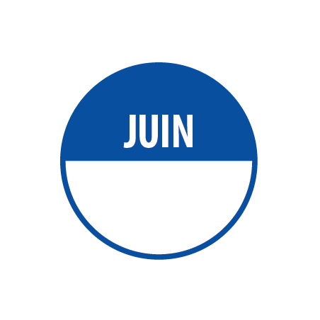 Pastilles - Inventaire Juin - 40 mm - Rouleau de 500