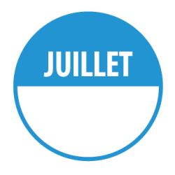 Pastilles - Inventaire Juillet - 40 mm - Rouleau de 500