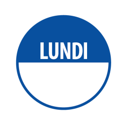 Pastilles - LUNDI - Repositionnable - 40 mm - Rouleau de 500