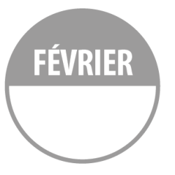 Pastilles - Inventaire Février - 40 mm - Rouleau de 500