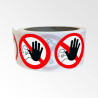 Étiquettes Interdiction - Accès interdit aux personnes non autorisées - P001 - Vinyle autocollant - Rouleau de 250