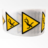 Rouleau d'Etiquettes Danger - Chute avec dénivellation - W008