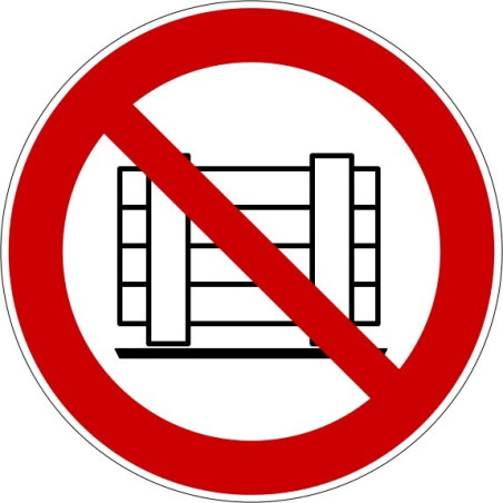 Rouleau Mini Pictogramme d'Interdiction double-face "Ne pas déposer ni entreposer"