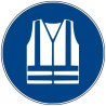 Rouleau Mini Pictogramme d'obligation "Gilet de sécurité haute visibilité"