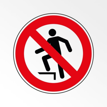 Rouleau de Pictogrammes d'Interdiction ISO 7010 "Ne pas marcher sur la surface" P019
