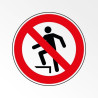 Rouleau de Pictogrammes d'Interdiction ISO 7010 "Ne pas marcher sur la surface" P019