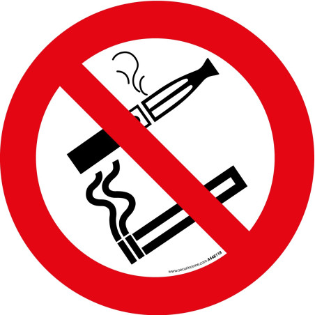 Étiquettes - Interdiction de fumer et vapoter - Vinyle autocollant - Rouleau de 250
